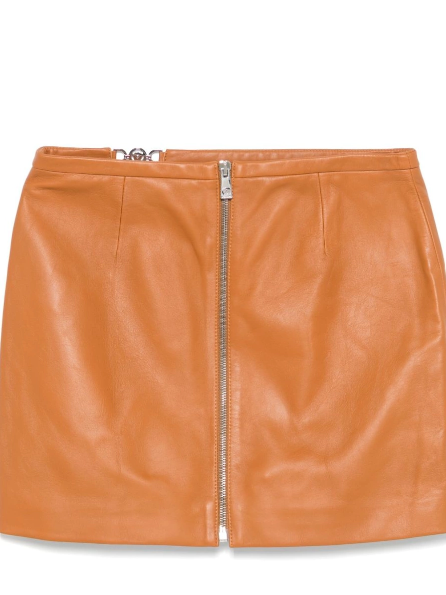 Cheap leather skirt Medusa-embellished mini Women Versace 0327